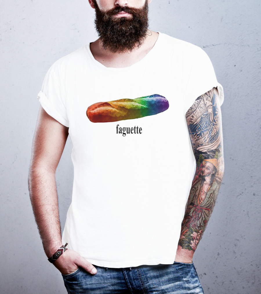 Baguette Rainbow Faguette LGBT Pride Colorful Bakery Equality T-Shirt