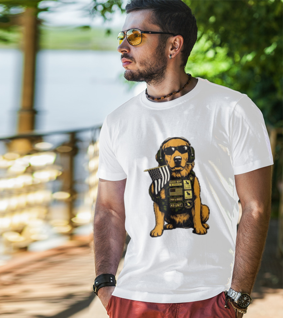 Good Boy Operator K9 Unit Can I Pet That Dog Paw & Order T-Shirt