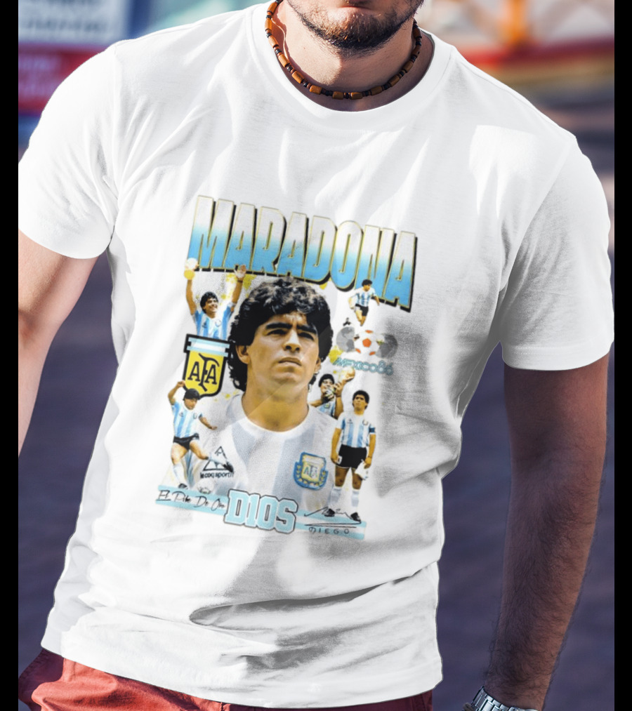 Diego Maradona AFA El Pibe De Oro D10S Mexico 86 T-Shirt
