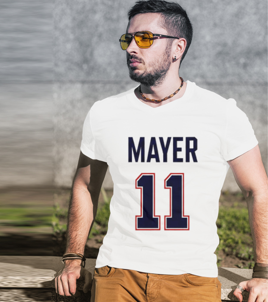 Red Sox 2026 Marcelo Mayer 11 Football Jersey Giveaway T-Shirt