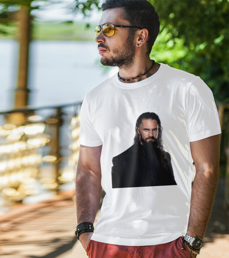 Seth Rollins Has A New Render Intense Gaze And Long Hair T-Shirt