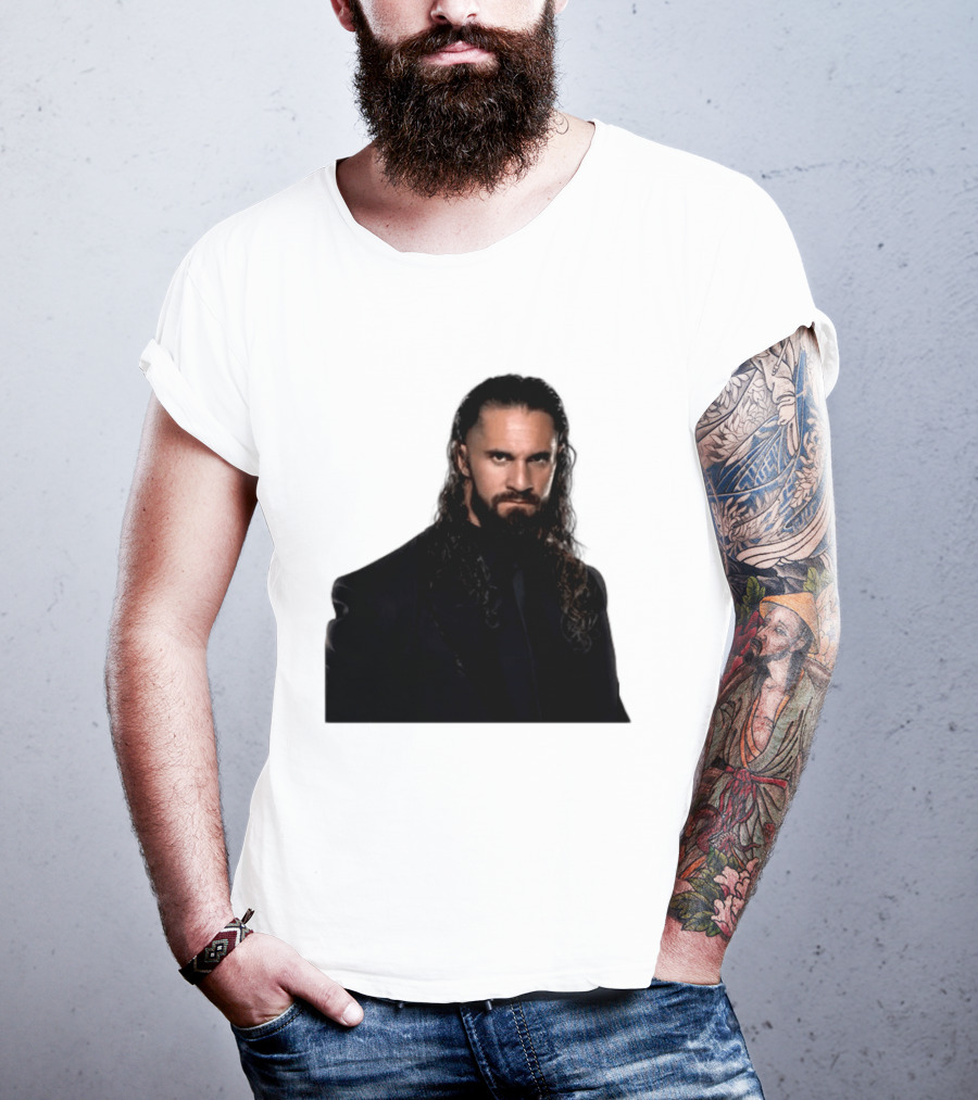 Seth Rollins Has A New Render Intense Gaze And Long Hair T-Shirt