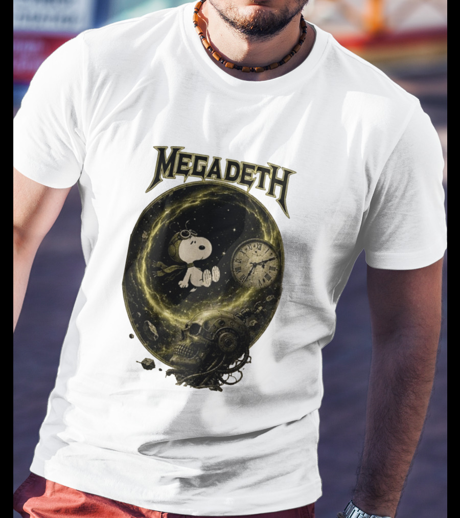 Snoopy Megadeth Countdown To Extinction Music Collaboration T-Shirt