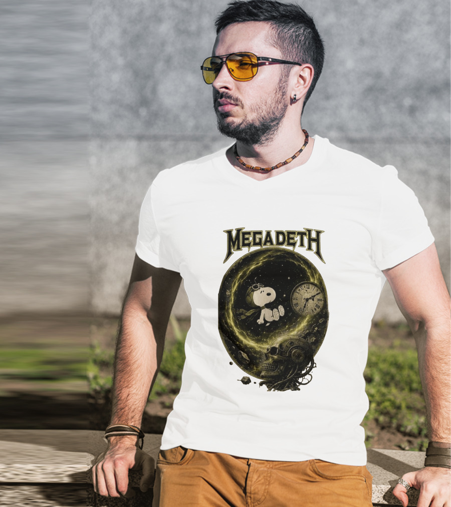 Snoopy Megadeth Countdown To Extinction Music Collaboration T-Shirt
