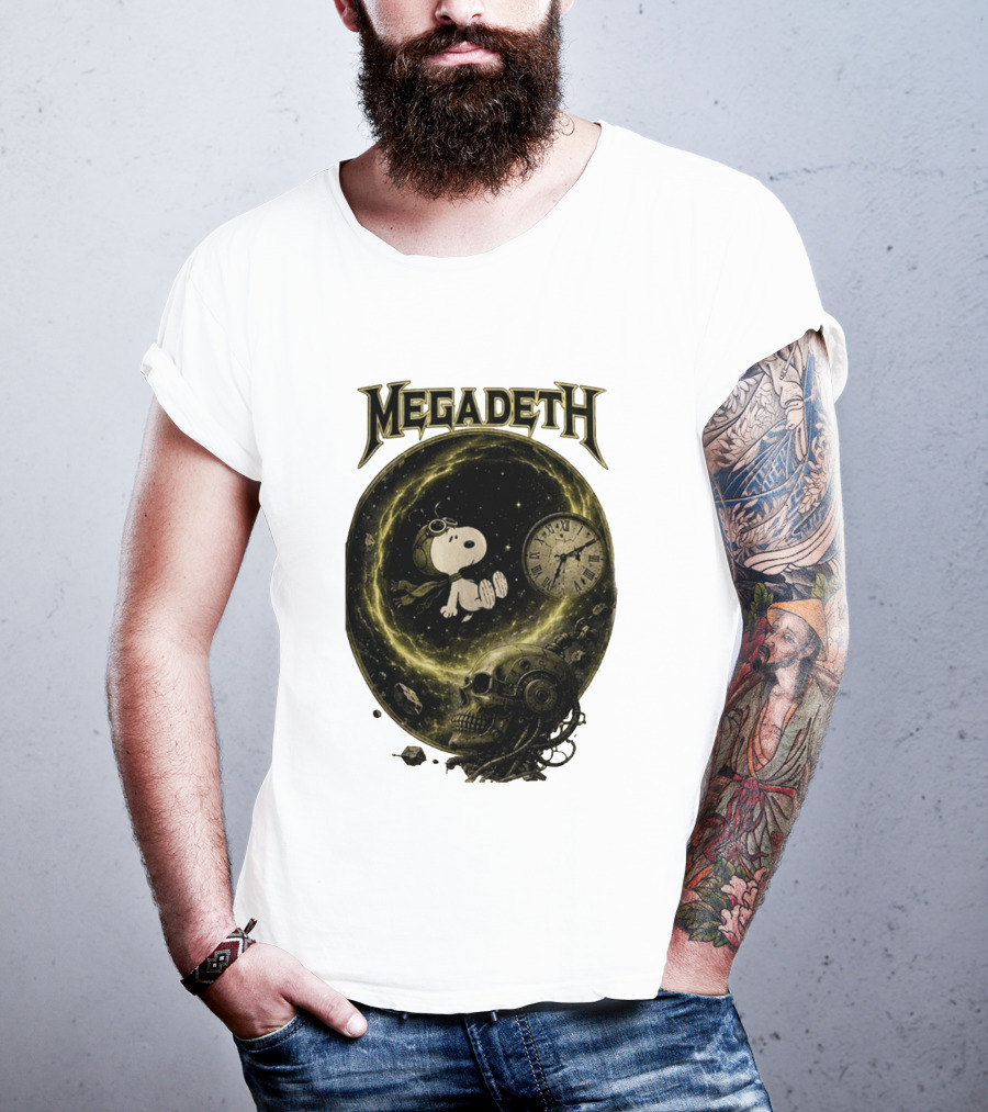 Snoopy Megadeth Countdown To Extinction Music Collaboration T-Shirt