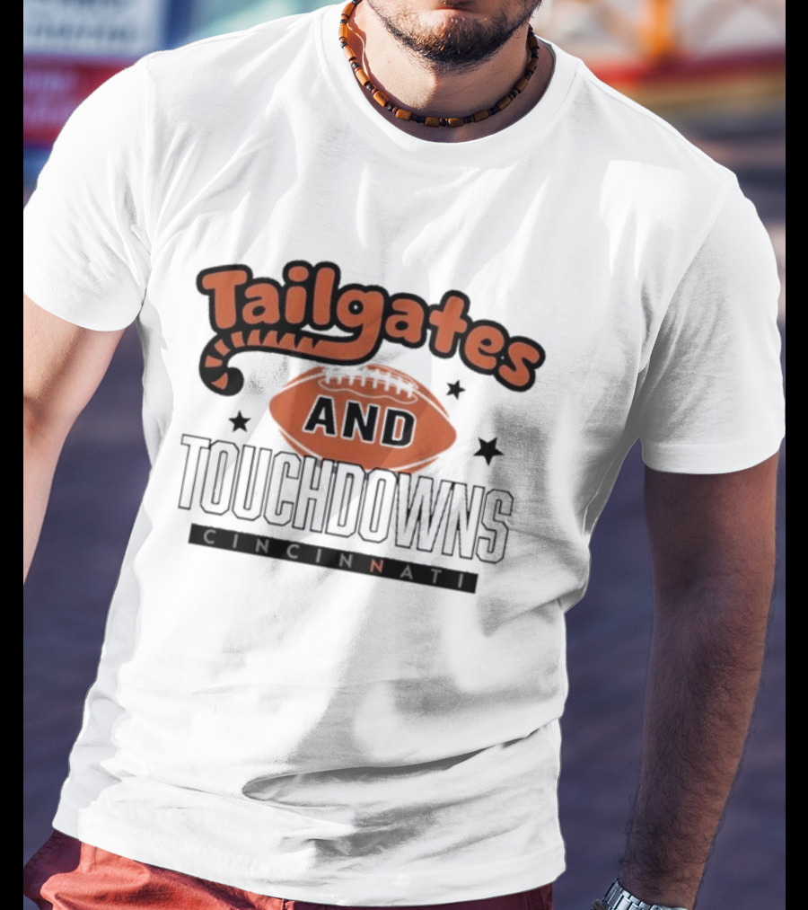 Tailgates And Touchdowns Cincinnati Bengals Football Fan Gear T-Shirt