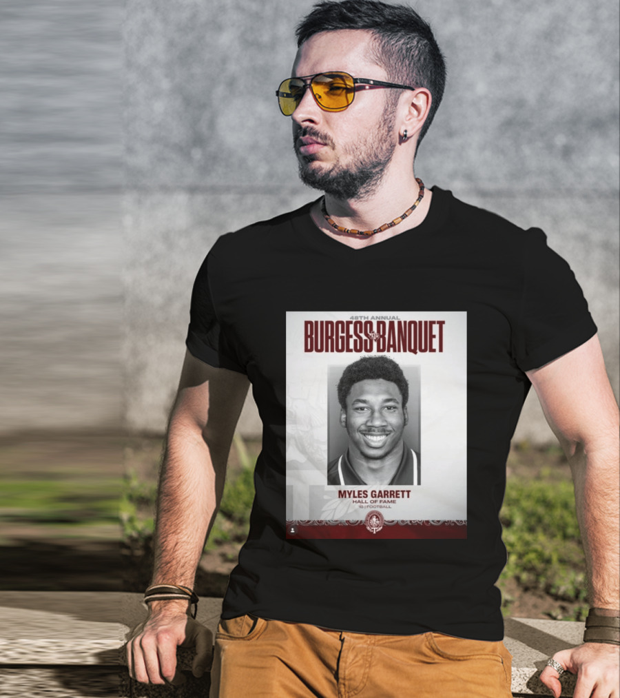 48th Annual Burgess Banquet Myles Garrett Hall Of Fame Football T-Shirt