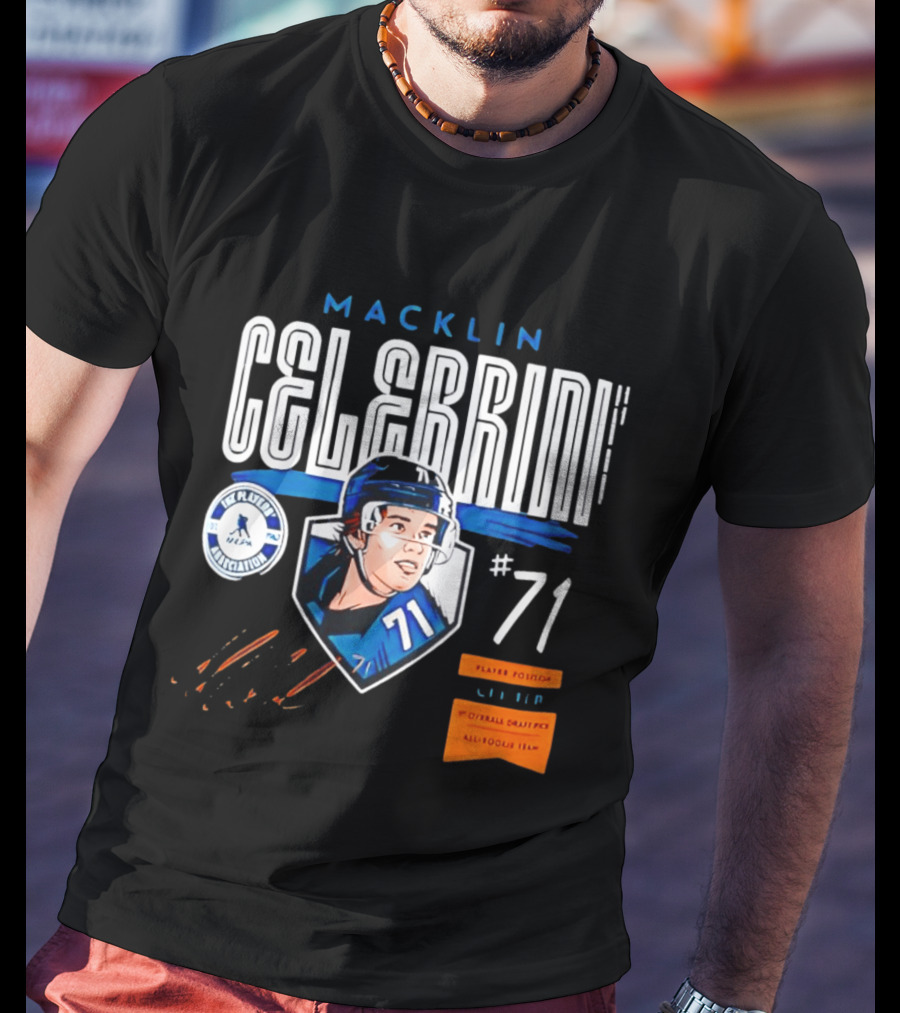 Macklin Celebrini NHLPA All Rookie Team 1st Overall Draft Pick #71 Center T-Shirt