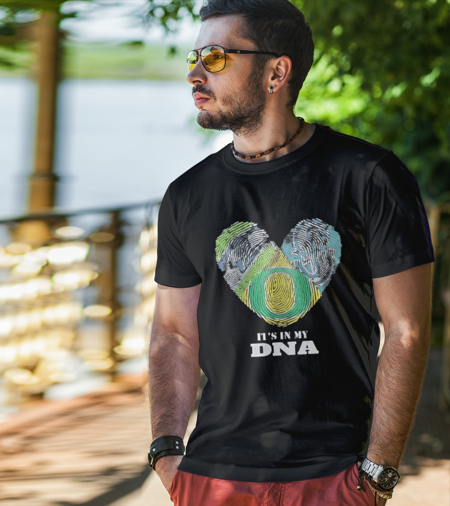 Oregon Ducks It's In My DNA Fingerprint Heart T-Shirt