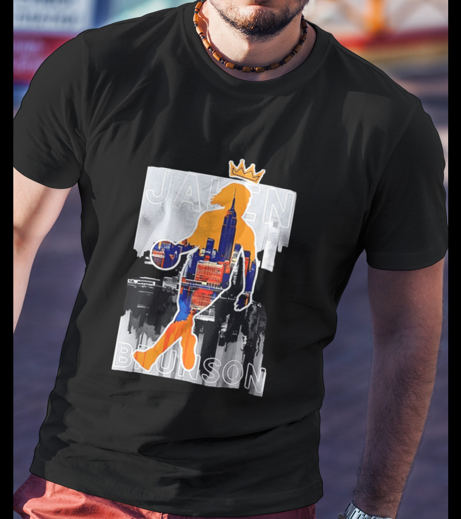 King Of New York Jalen Brunson New York Knicks NBA 2026 Skyline T-Shirt