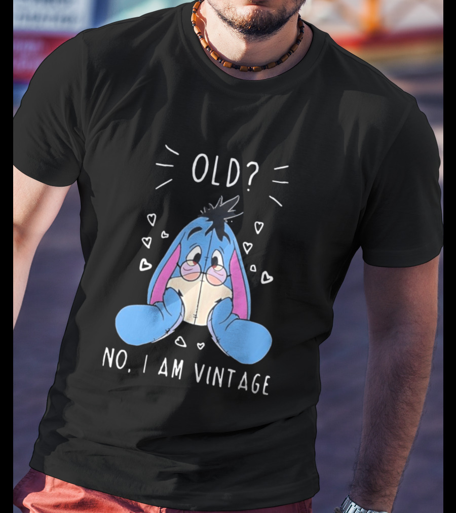 Old No I Am Vintage Disney Eeyore Wearing Glasses T-Shirt