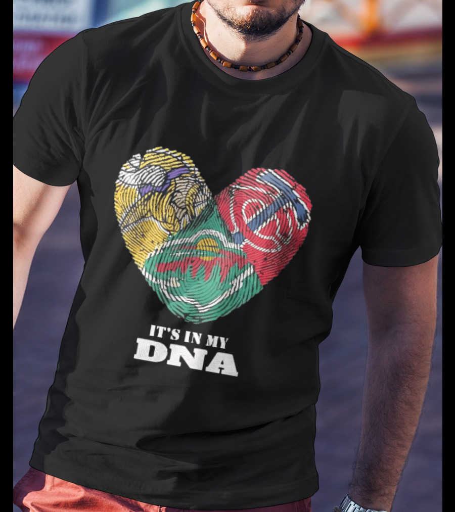 Minnesota Vikings Timberwolves Wild It's In My DNA T-Shirt