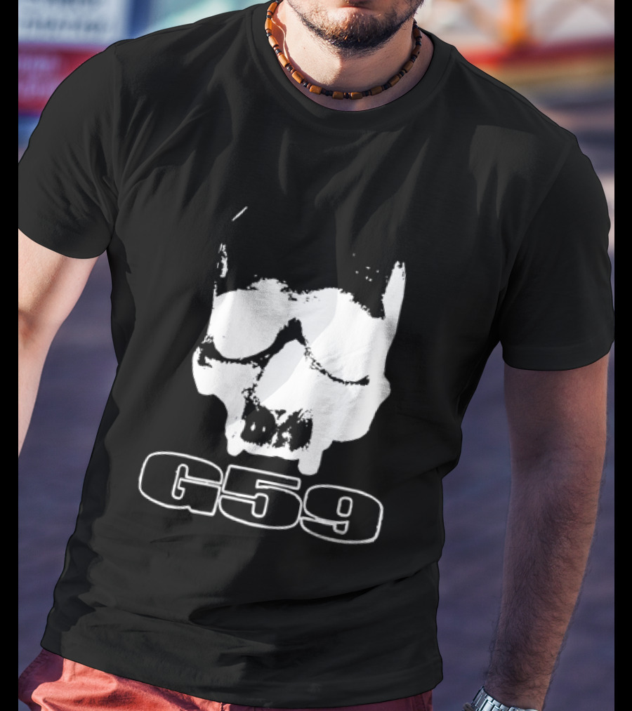 G59 Skull Black Graphic With Skull T-Shirt