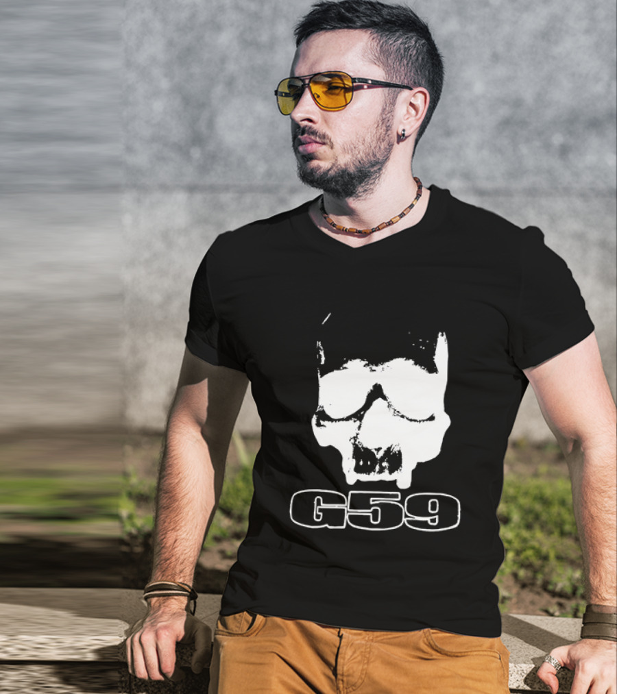 G59 Skull Black Graphic With Skull T-Shirt
