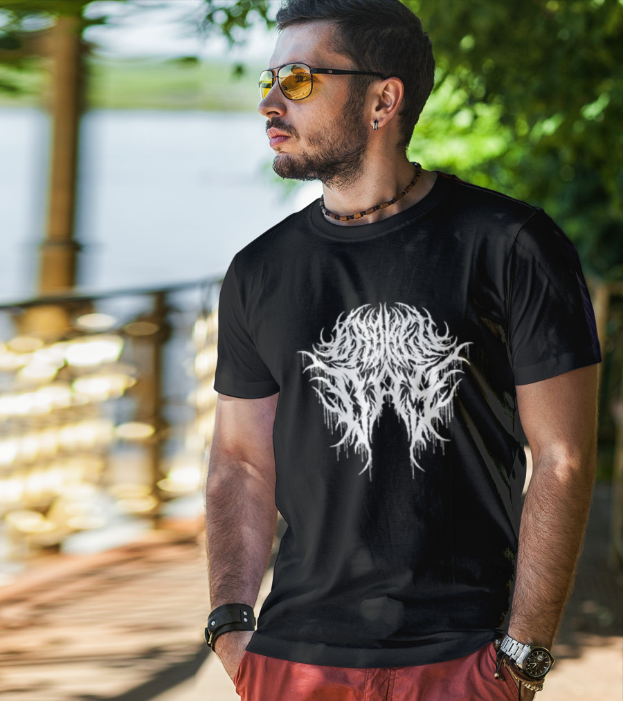 Orphalis Death Metal Band Logo White Grunge T-Shirt