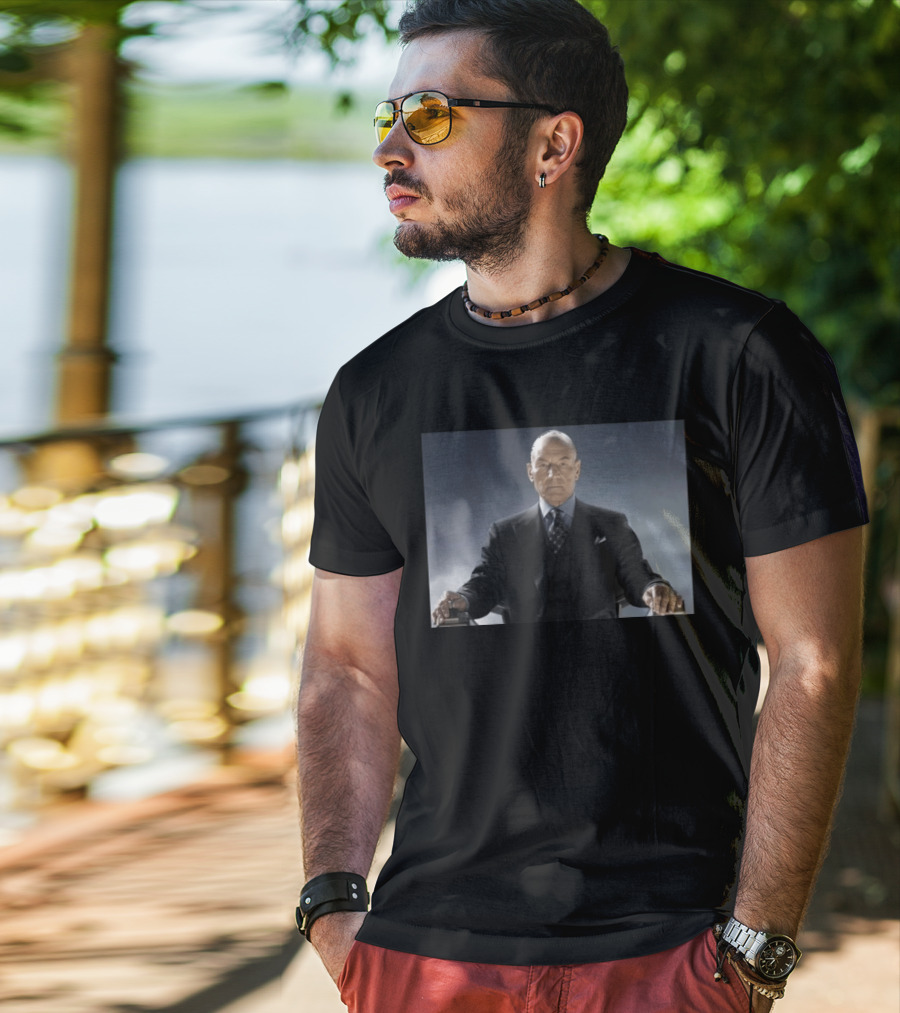 Patrick Stewart Never Retires Iconic Star Role Suit Image T-Shirt