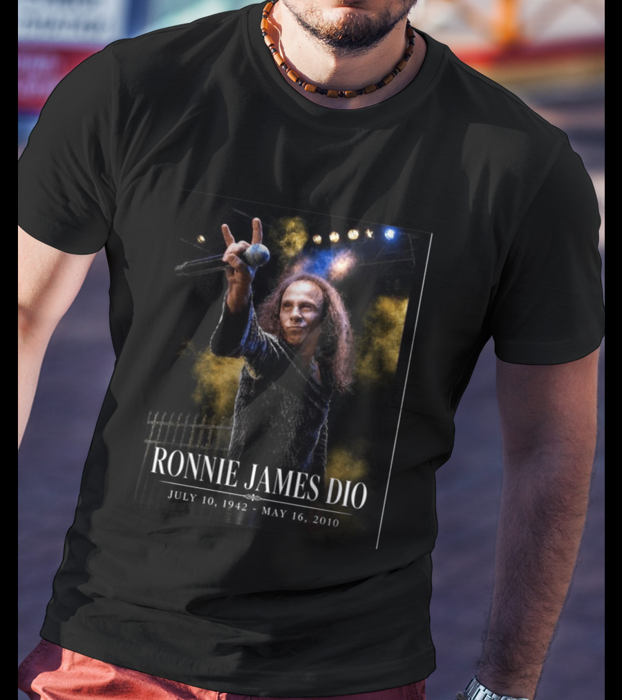 Ronnie James Dio Rock Legend July 10 1942 May 16 2010 T-Shirt