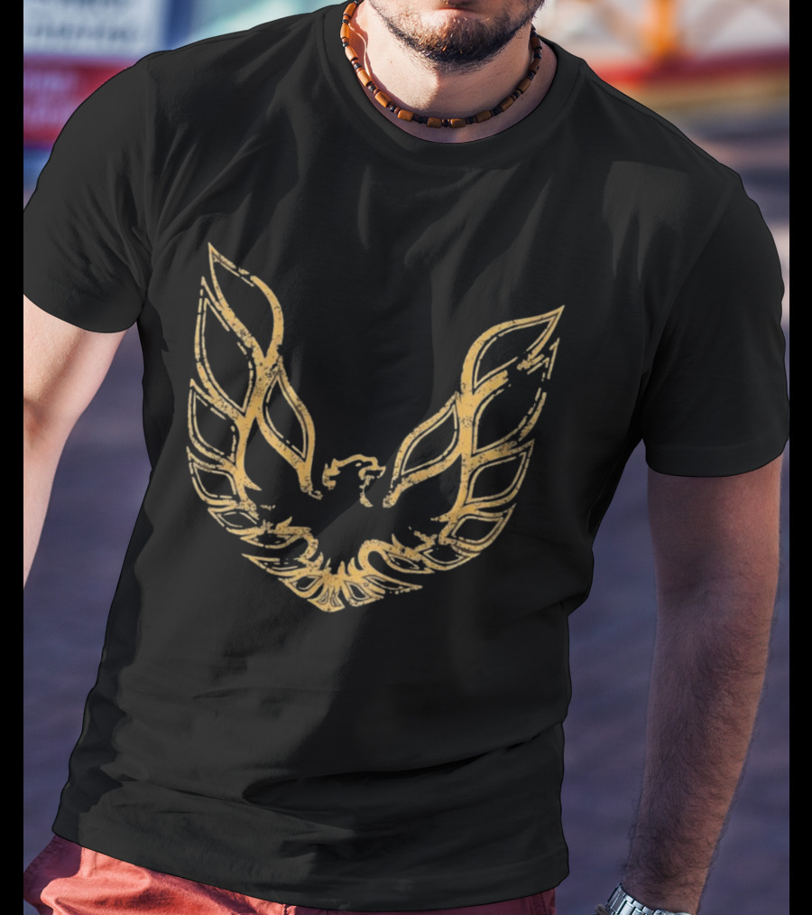 Pontiac Firebird Screaming Chicken Grunge Gold T-Shirt