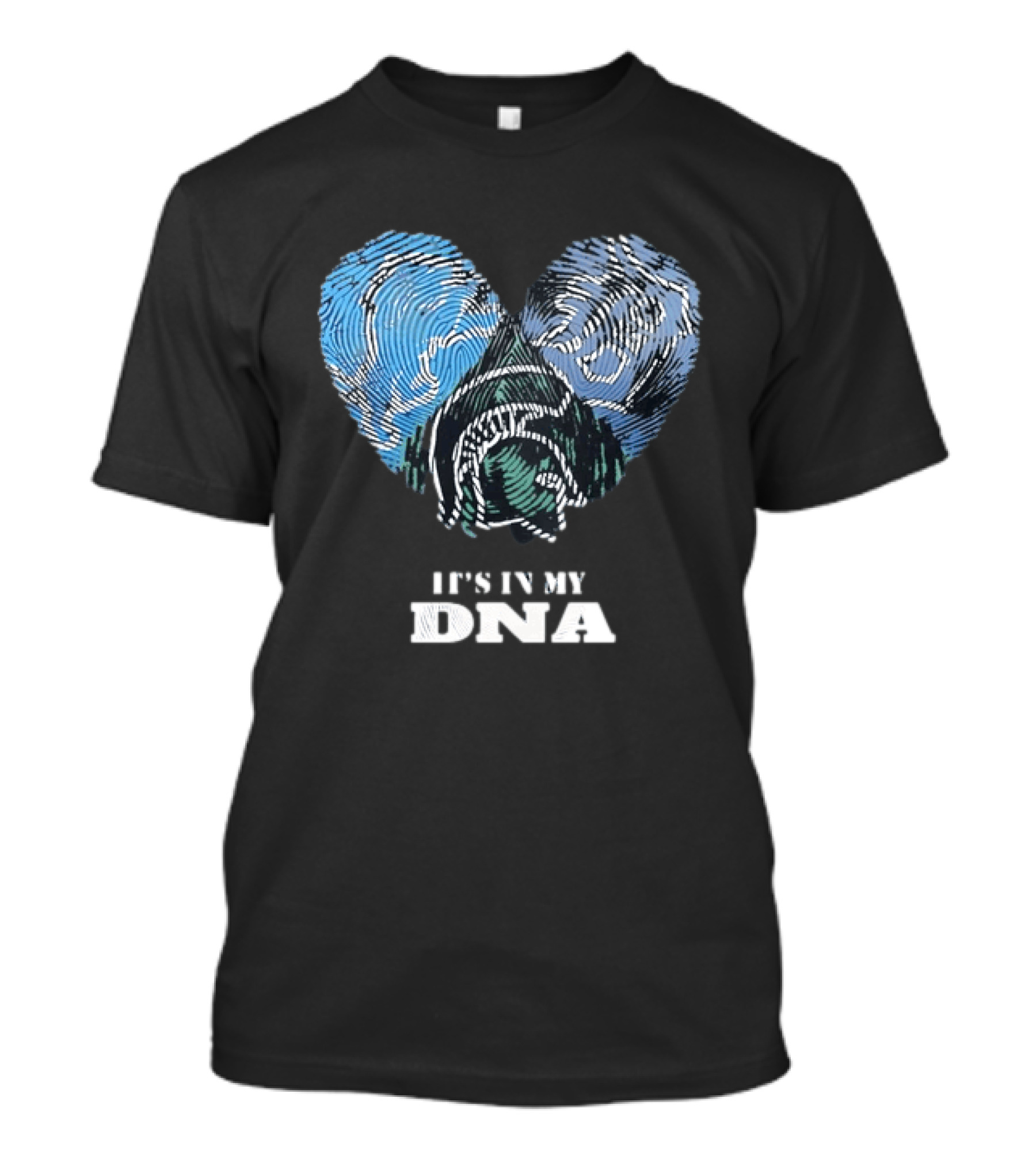 Heart Fingerprint Dog Breed Lover It's In My DNA T-Shirt