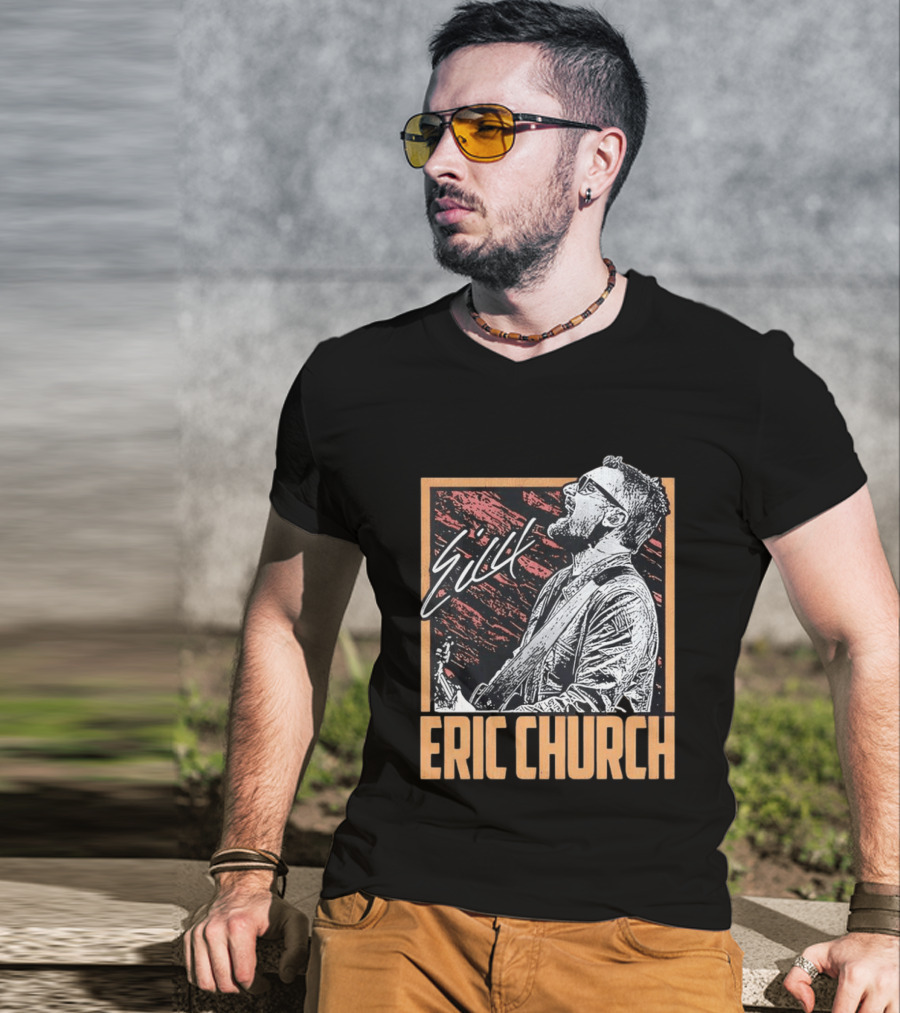 Sick Eric Church Live Singing Performance T-Shirt