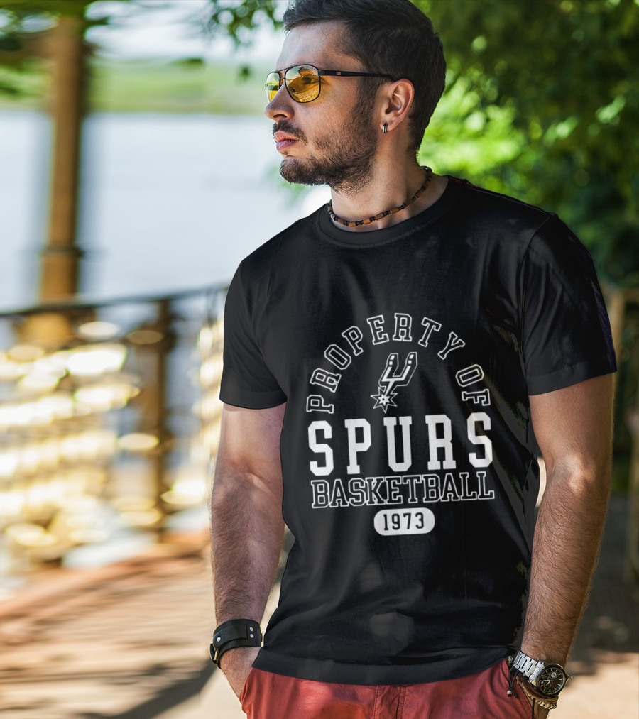 Property Of Spurs Basketball 1973 T-Shirt