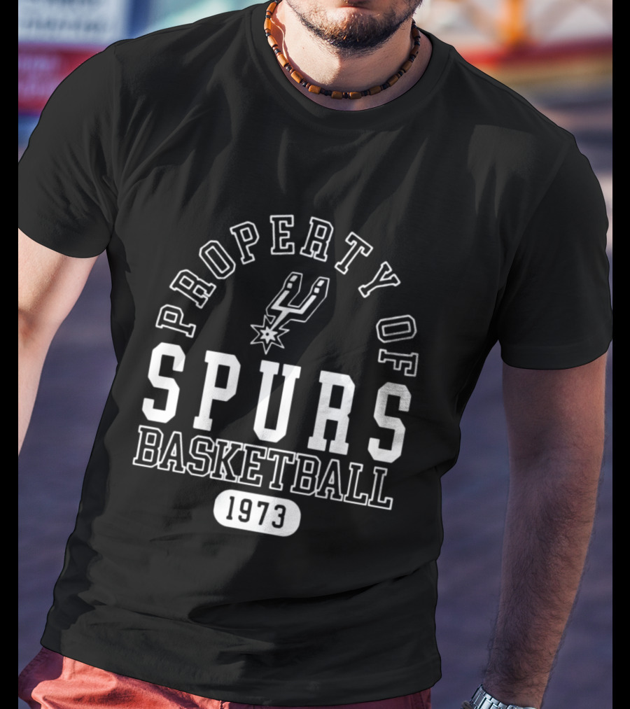 Property Of Spurs Basketball 1973 T-Shirt