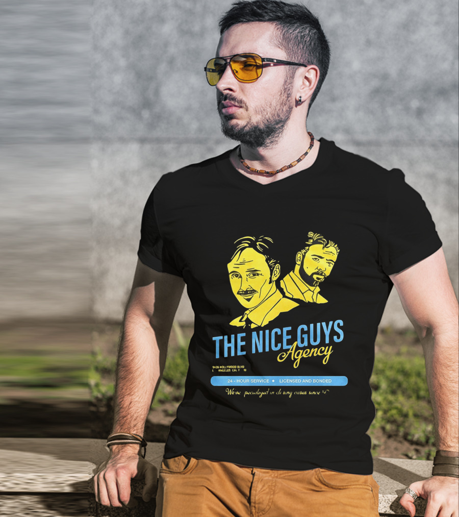 The Nice Guys Agency 2016 Film 24 Hour Service Licensed And Bonded T-Shirt