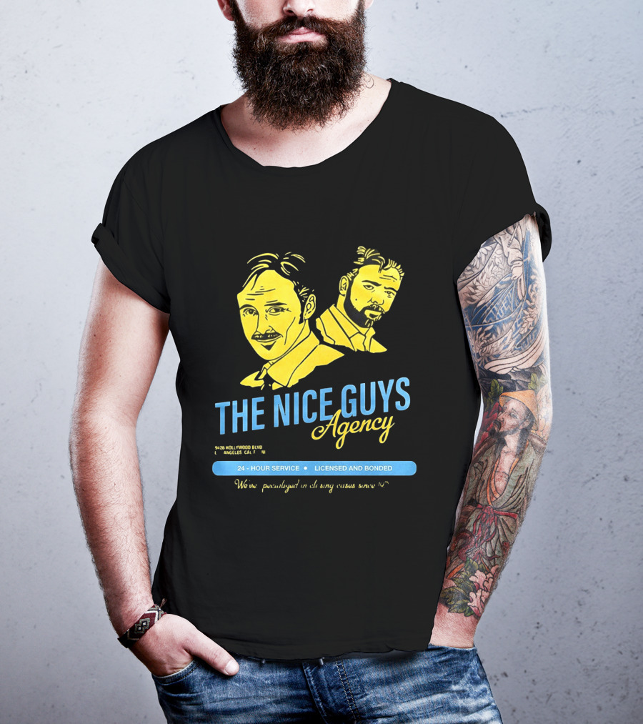 The Nice Guys Agency 2016 Film 24 Hour Service Licensed And Bonded T-Shirt