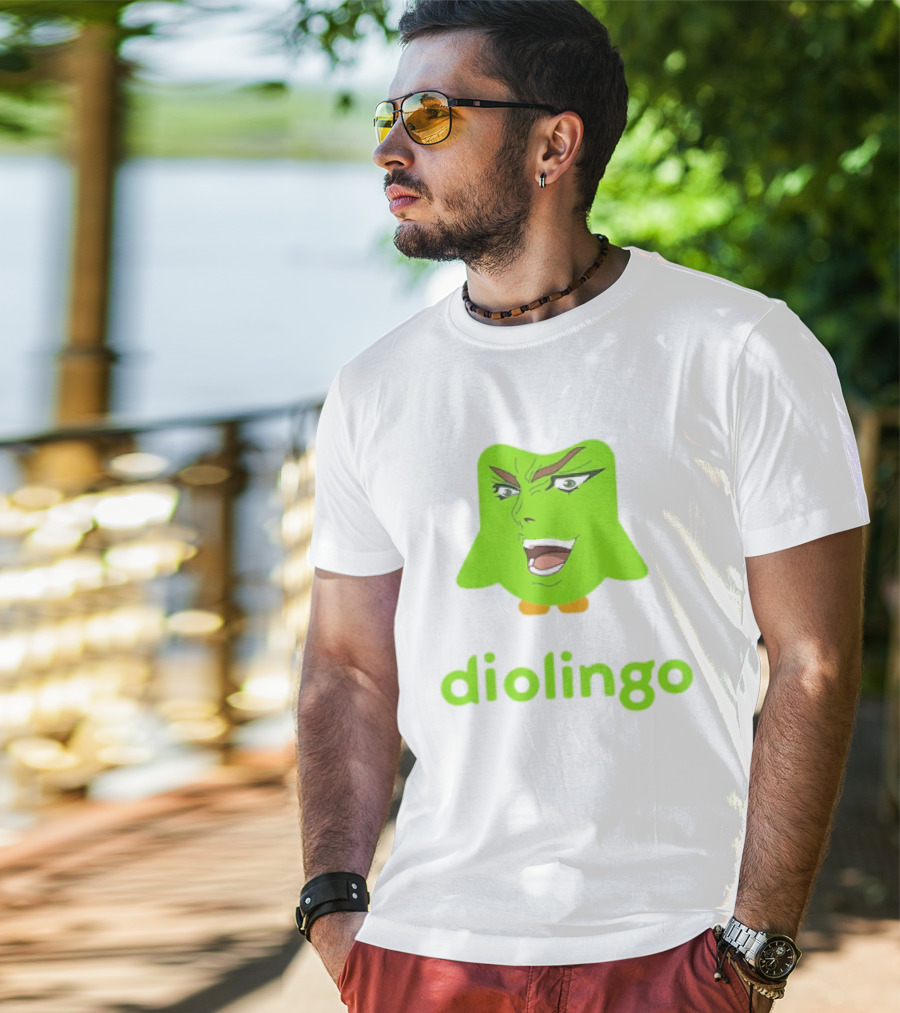 Diolingo Duolingo Owl Dio Brando Meme JoJo's Bizarre Adventure T-Shirt