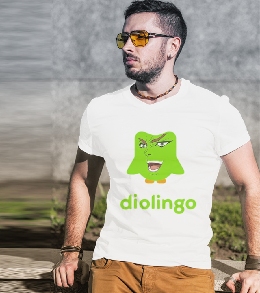 Diolingo Duolingo Owl Dio Brando Meme JoJo's Bizarre Adventure T-Shirt