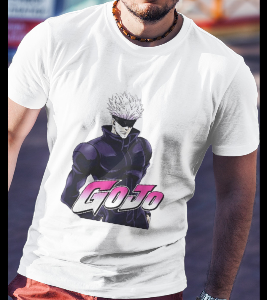 Satoru Gojo Jujutsu Kaisen Anime Crossover Jojo T-Shirt