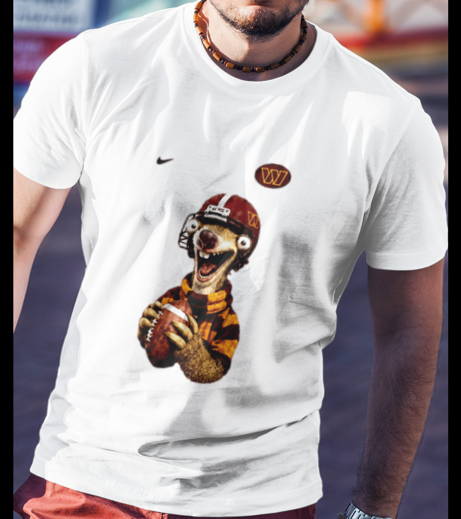 Sid The Sloth Washington Commanders Football Helmet Nike T-Shirt
