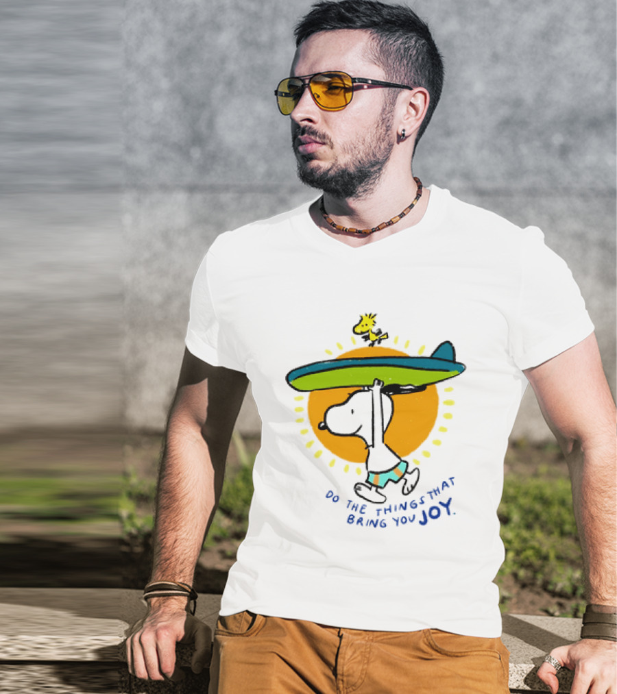 Snoopy And Woodstock Surfing Do The Things That Bring You Joy T-Shirt