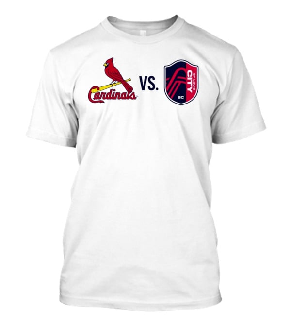 St Louis Cardinals Vs St Louis City SC Matchup T-Shirt