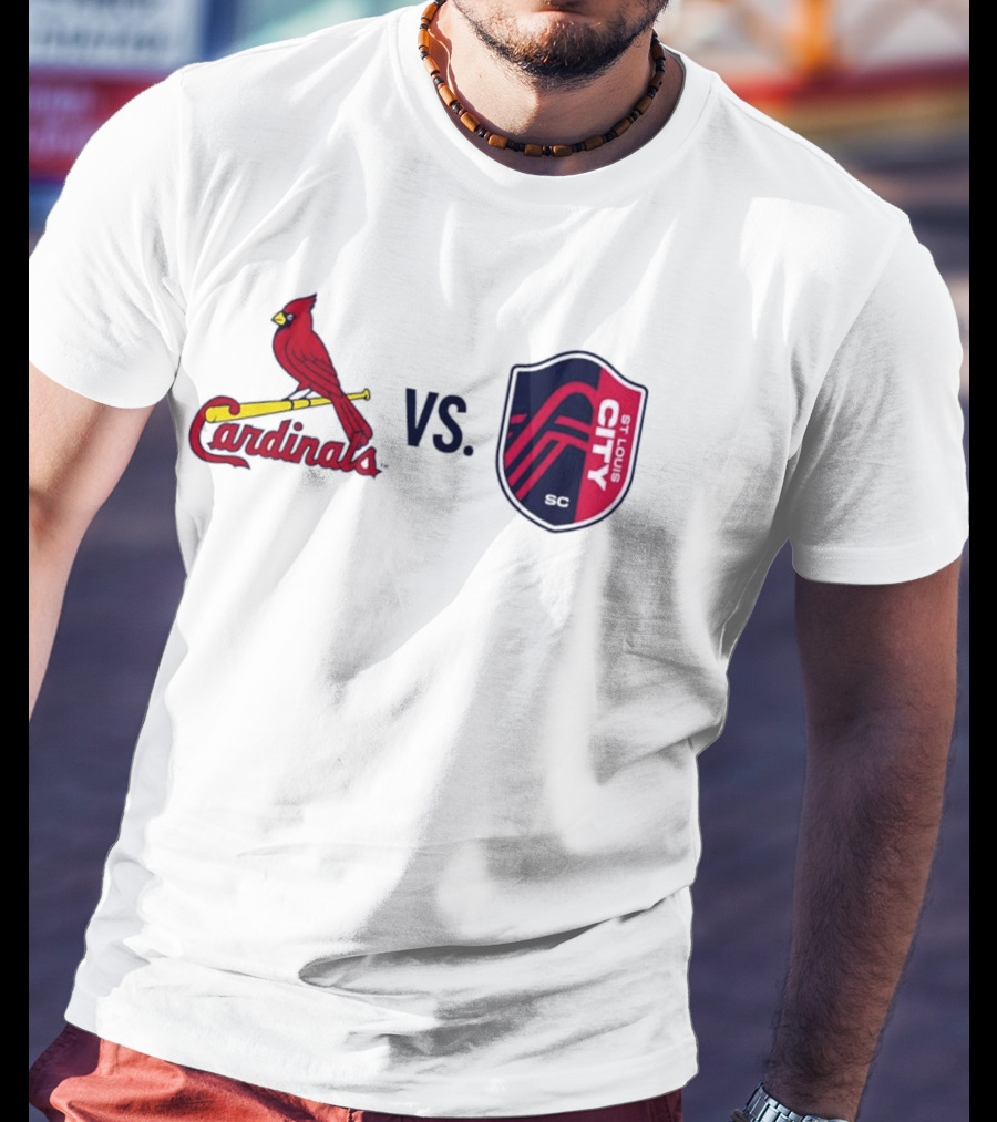 St Louis Cardinals Vs St Louis City SC Matchup T-Shirt
