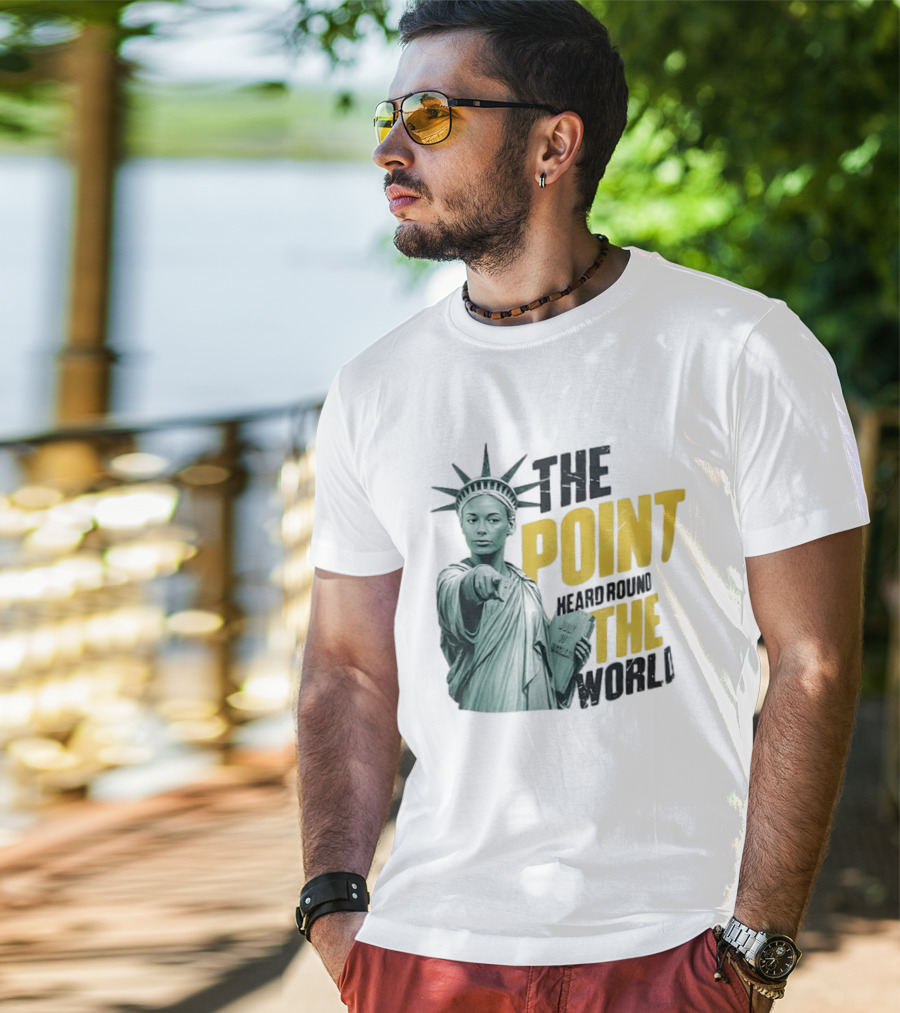 The Point Heard Round The World Statue Of Liberty Sophie Cunningham Indiana Fever T-Shirt