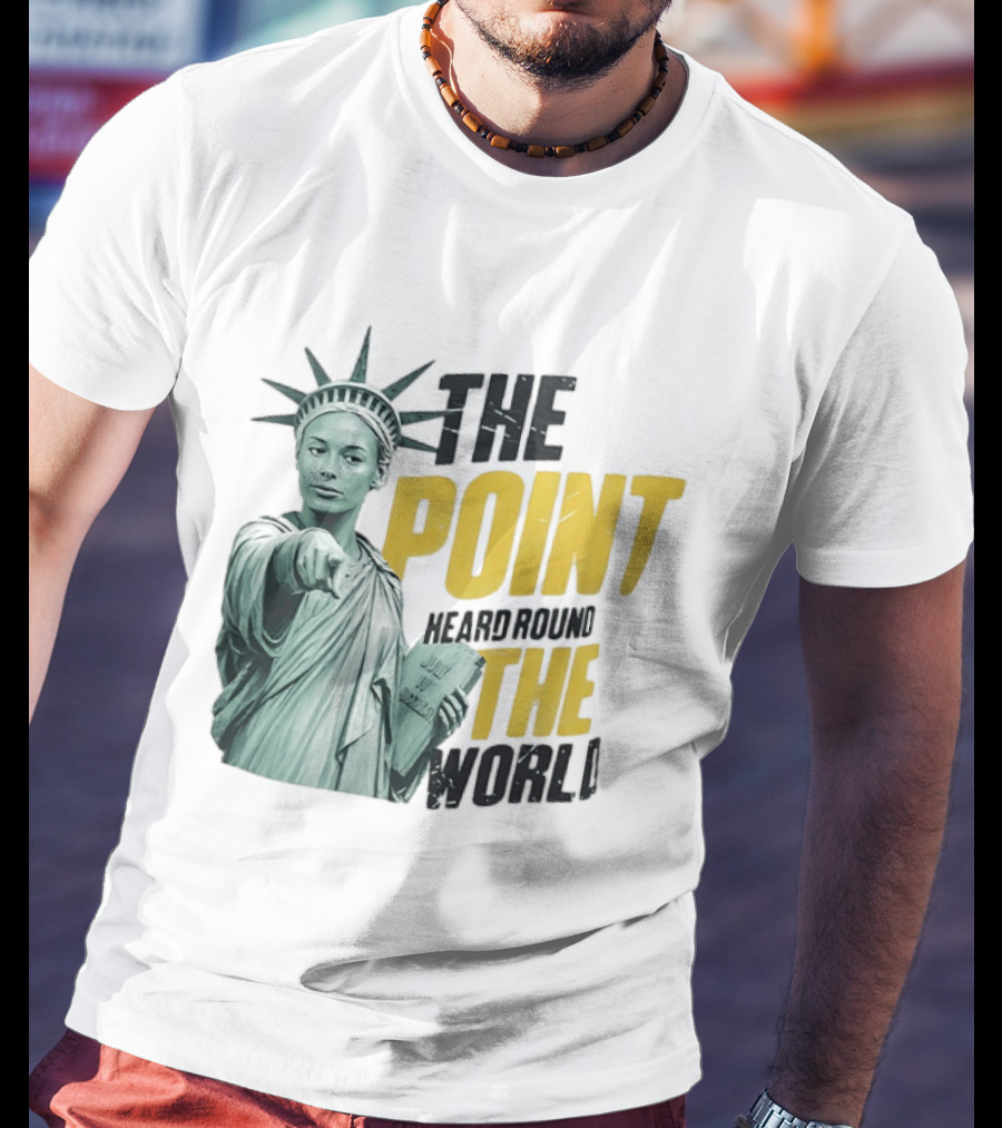 The Point Heard Round The World Statue Of Liberty Sophie Cunningham Indiana Fever T-Shirt