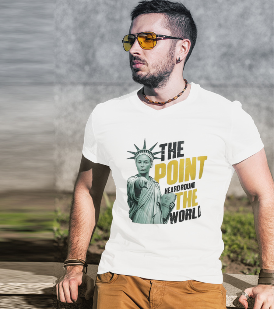 The Point Heard Round The World Statue Of Liberty Sophie Cunningham Indiana Fever T-Shirt