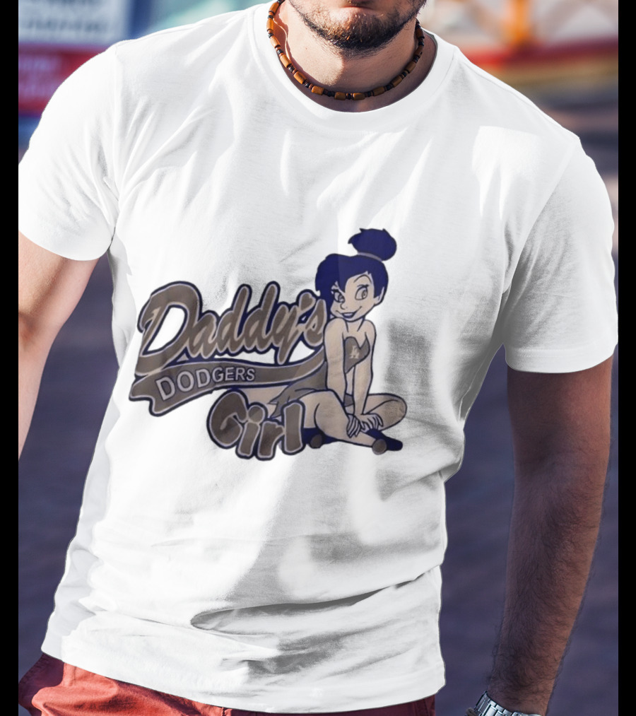 Daddy's Dodgers Girl Tinker Bell Los Angeles T-Shirt