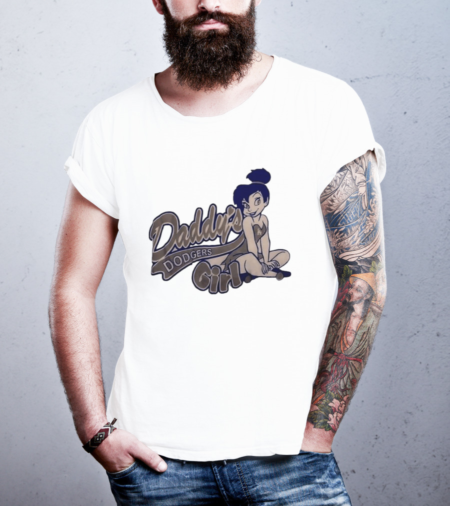 Daddy's Dodgers Girl Tinker Bell Los Angeles T-Shirt