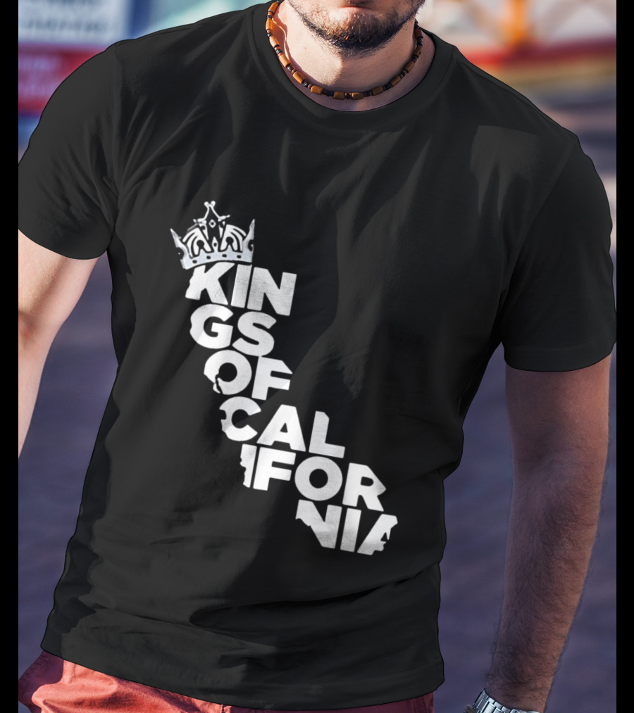 Kings Of California Crown Text Map T-Shirt