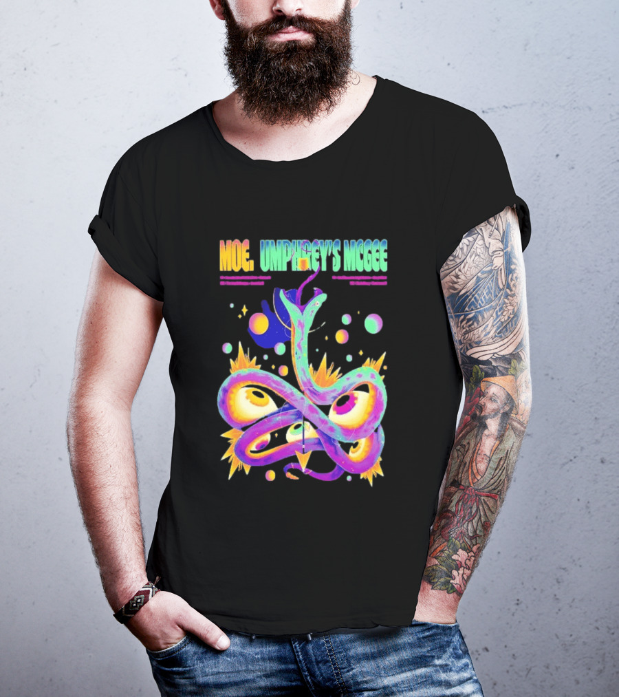 Moe. Umphrey's McGee July 2026 Tour Psychedelic Spiral T-Shirt