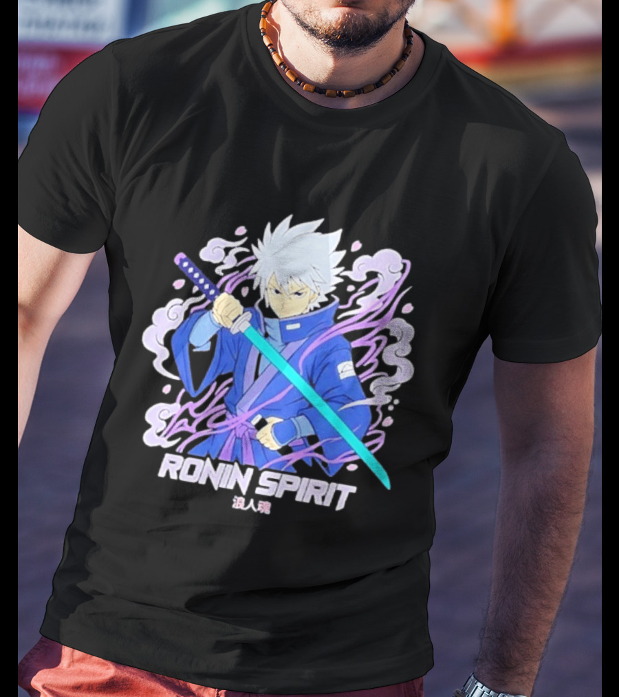 Ronin Spirit Anime Samurai Warrior Katana Manga T-Shirt