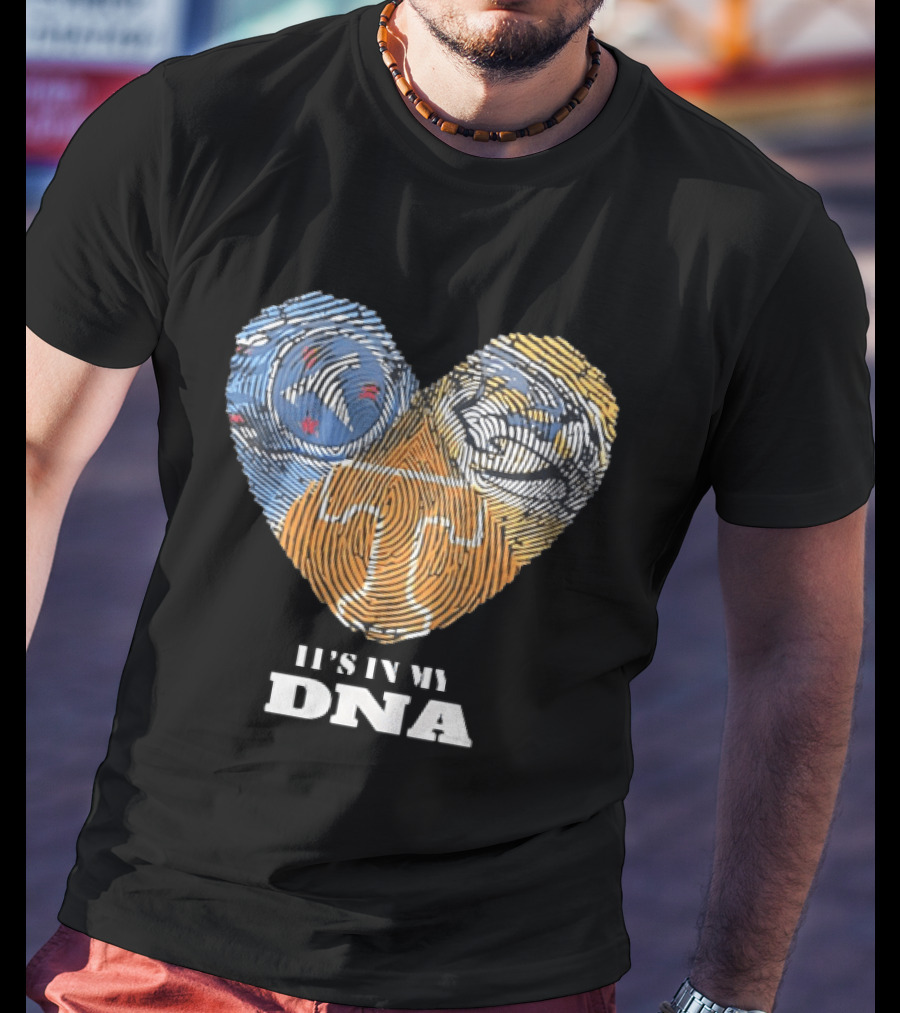 Tennessee Volunteers Heart It's In My DNA Fingerprint T-Shirt