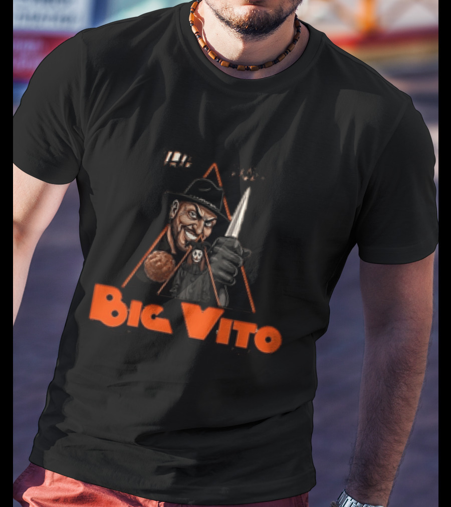 The Don Big Vito Mafia Triangle Graphic With Gangster And Knife T-Shirt