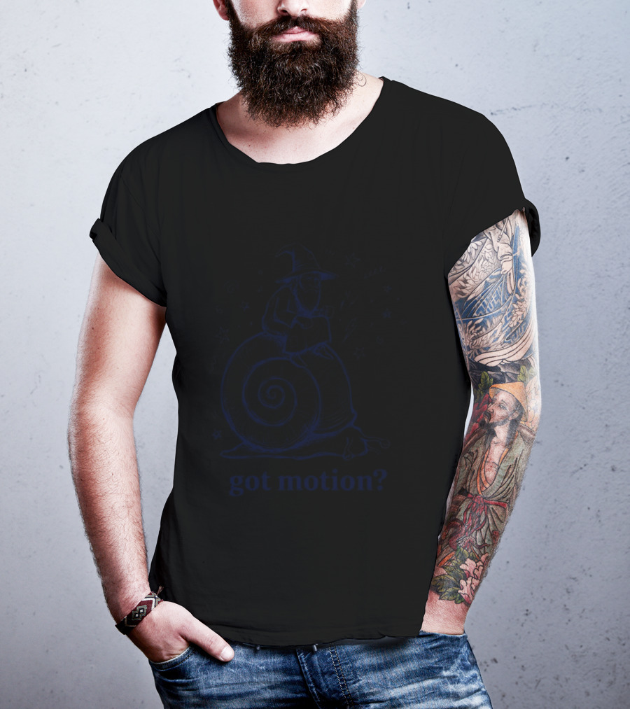 Wizard On Snail Got Motion Stars And Sparks T-Shirt