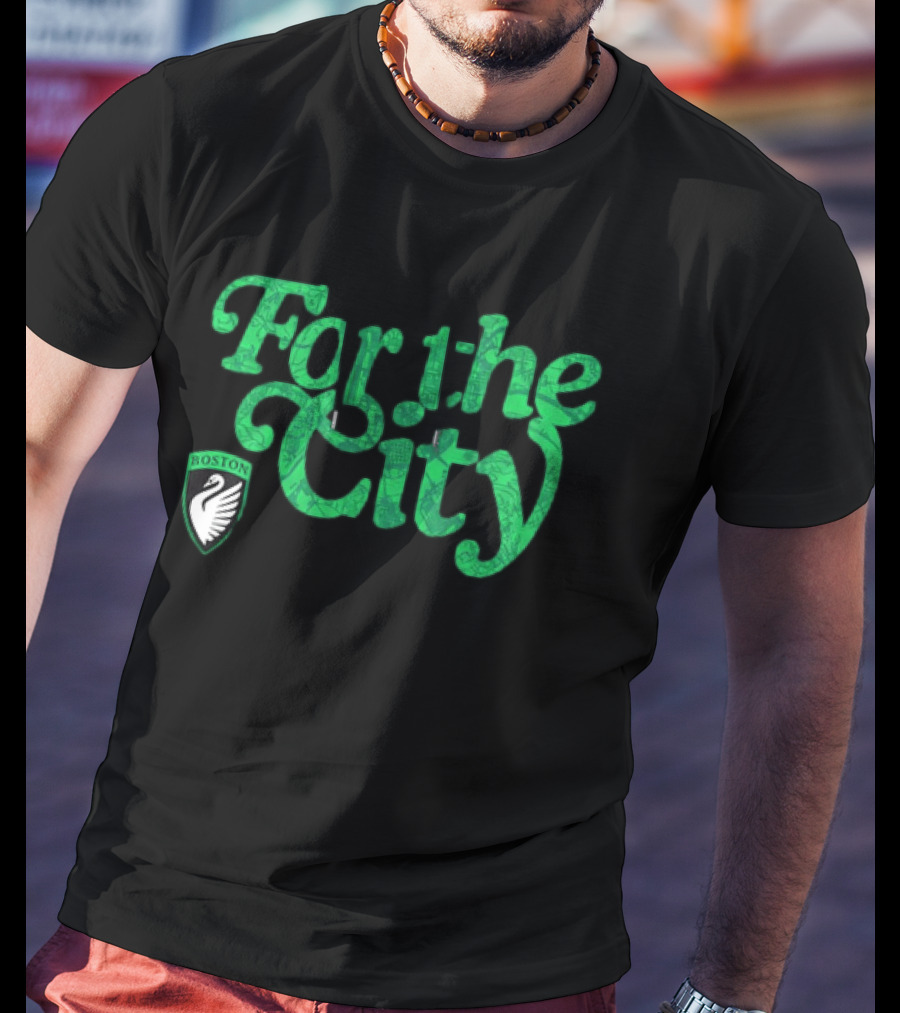Boston Legacy FC For The City Green Swan T-Shirt