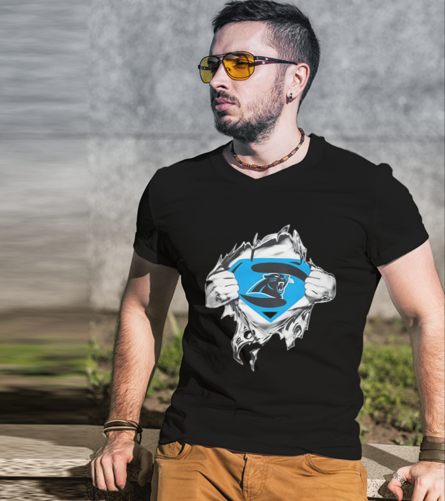 Carolina Panthers Superman Inspired Fan T-Shirt