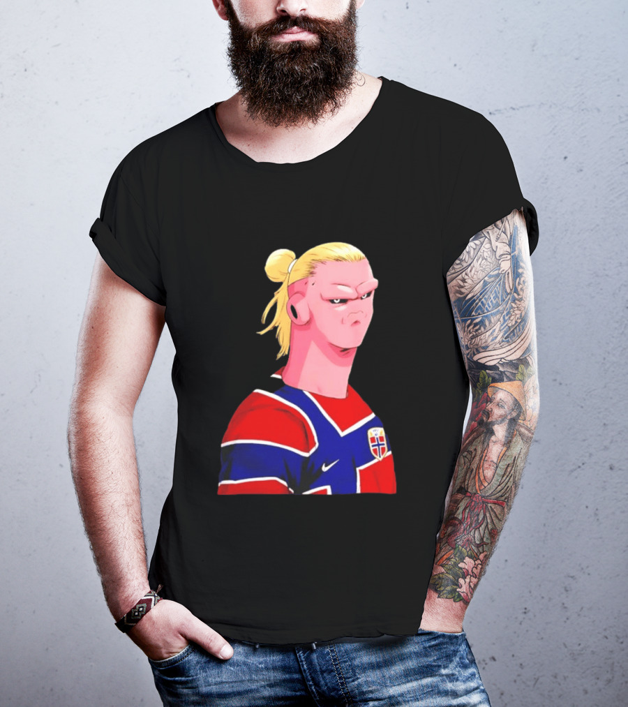 Erling Haaland Cartoon Norway National Football Team Norge T-Shirt