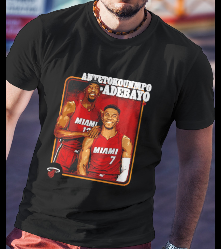 Antetokounmpo Adebayo Miami Heat Basketball T-Shirt
